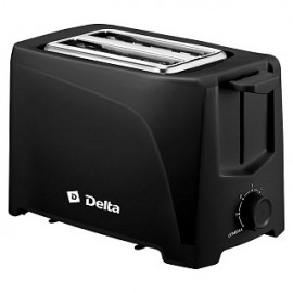 Тостер DELTA DL-6900 черный: 700 Вт, 2 тоста,извлекаемый поддон для сбора крошек,отсек для хранения шнура,6-позиц.таймер,регулировка поджарки тостов