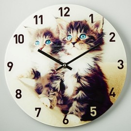 Часы настенные 30см "Котята" (12) DT6-0006