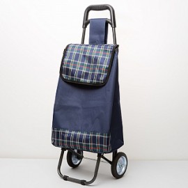 Тележка багажная ручная 50 кг DT-120 синяя, металлический каркас,съемные металлические колеса с резиновыми шинами - 2 штуки