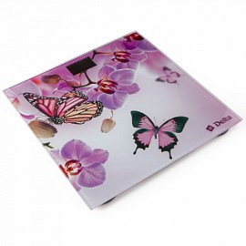 Весы напольные DELTA D-9235/1 "Бабочки в цветах" (6): 180 кг, 26*26см, электронные