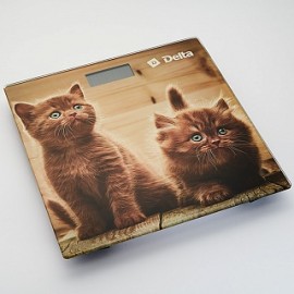 Весы напольные DELTA D-9229 "Рыжие котята" (6): 150 кг, 28*28см, электронные
