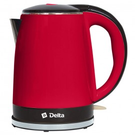 Электрочайник DELTA DL-1370 пластик,двойная стенка,красный с черным.: 2000 Вт, 1,8л (12)