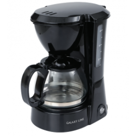 Кофеварка GALAXY GL0700 700 Вт, 750 мл (4 - 6 чашек),многоразовый съемный фильтр,функция «Подогрев и поддержание температуры готового кофе»