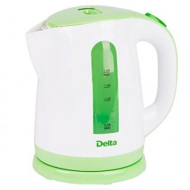 Электрочайник DELTA DL-1326 бел-зелен  (6) 1,8л. пластик