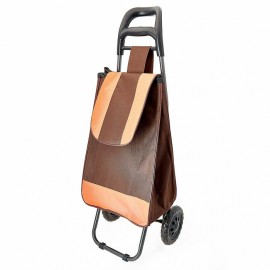Тележка багажная ручная 25 кг (сумка), 50 кг (каркас) DT-20 коричневая с оранжевым