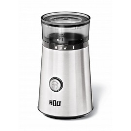 Кофемолка HOLT HT-CGR-006 нерж.сталь: 180 Вт, Эко мотор (выдает мощность равную 320 Вт обычного мотора),емкость чаши 65 г