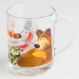 Кружка для чая стеклянная "Маша и Медведь - Доктор" 250мл 5502910