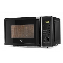 Микроволновая печь HOLT HT-MO-002 черная,700 Вт, 20л, электрон.управление,покрытие внутренней камеры: биоэмаль,индикация: светодиодный экран